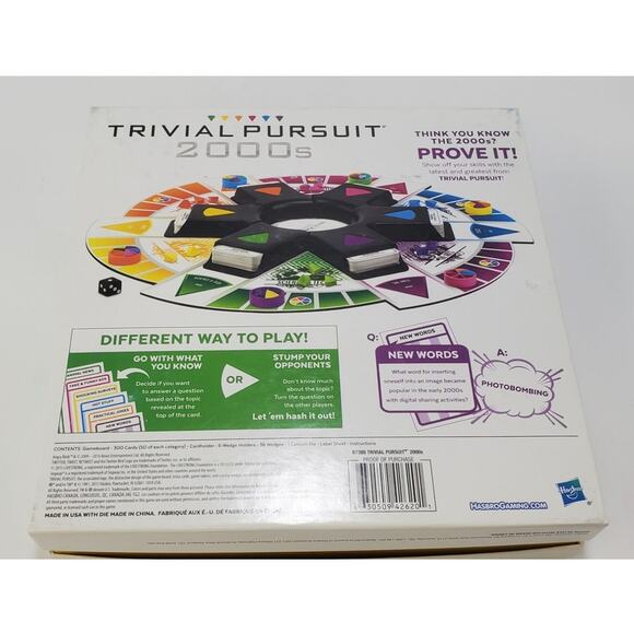 Trivial Pursuit 2000s Edition Board Game, Hasbro, 2009-2016, PRE-OWNED - Picture 2 of 8